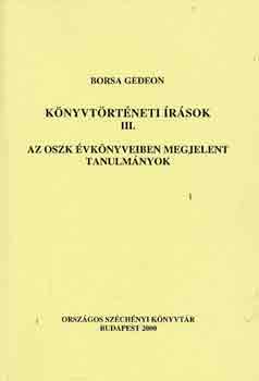 Borsa Gedeon - Knyvtrtneti rsok III.