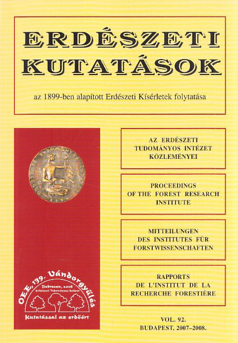 Erdszeti Kutatsok vol. 92. (2007-2008)