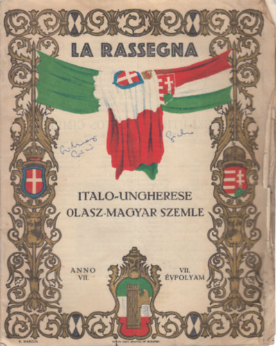 La rassegna- Olasz-magyar szemle VII. vfolyam, 1-3. szm, egy ktetben (1930)