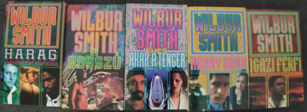 Wilbur Smith knyvcsomag (5db) Igazi frfi / Arany rka / hes akr a tenger / A bossz / Harag - A lngol part folytatsa