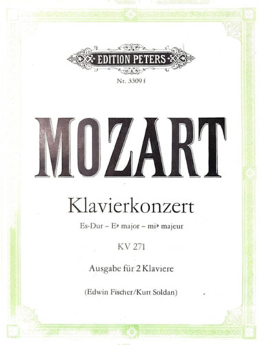 Mozart Amadeus Wolfgang - Klavierkonzert Es-Dur ~ E major ~ mi majeur KV 491 - Ausgabe fr 2 Klaviere