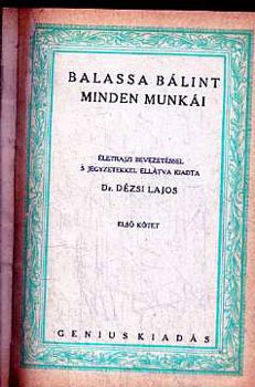 Balassa B�lint - Balassa B�lint minden munk�i I-II.
