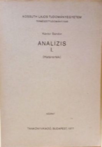 Analzis I. (Hatrrtk)