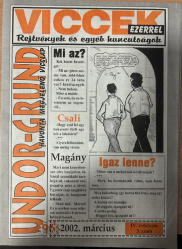 Undor-Grund - 2002. m�rcius (IV. �vf. 3. sz�m)
