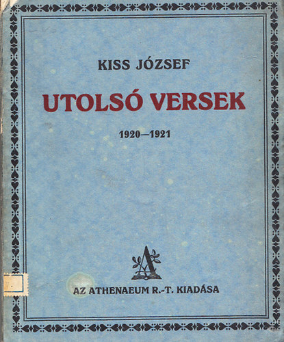 Utols versek 1920-1921 (I. kiads)