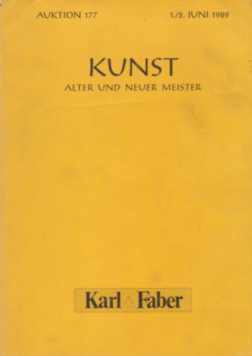 Kunst alter und Neuer Meister - Auktion 177 1989 Juni 1./2.