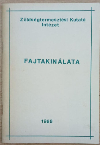 Z�lds�gtermeszt�si Kutat� Int�zet Fajtak�n�lata