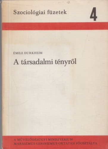 A trsadalmi tnyrl (Szociolgiai Fzetek 4.)