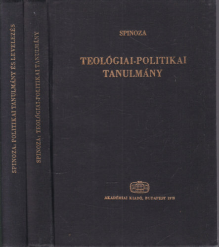 2 db. Spinoza k�tet (Teol�giai-politikai tanulm�ny + Politikai tanulm�ny �s levelez�s)