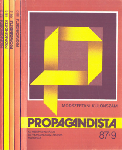 Boros S�ndor - 5 db propagandista k�nyv: 87.9, 88.2, 88.3, 88.4, 89.2