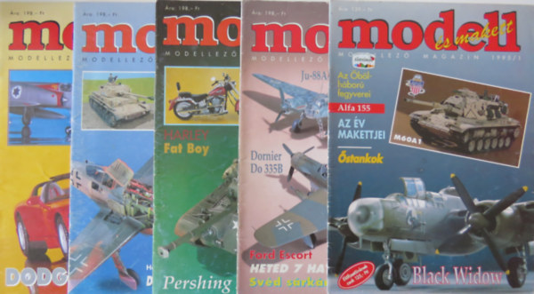 Modell s makett modellez magazin 5 szm: 1995/1-3-4-5-6 (nem teljes vfolyam)