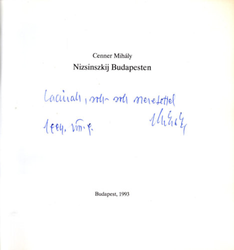 Nizsinszkij Budapesten