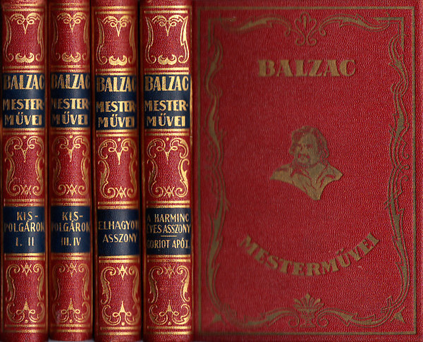 Balzac mestermvei 12 db. (A harmincves asszony, Goriot ap I. - Goriot ap II., Grandet Eugnia - A trtnelem tkre mgtt I-II. - A Nucingen-hz, Sarrasine - Honorine, Chabert ezredes - Kispolgrok I-II. - Kispolgrok III-IV. - Az el