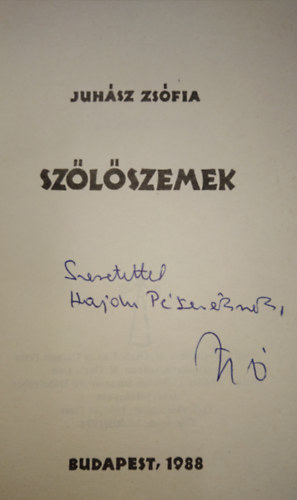 Juhász Zsófia - Szőlőszemek