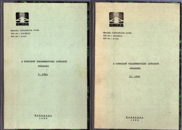 A korszer� takarm�nyoz�s id�szer� k�rd�sei I-II.