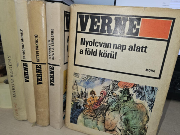 Verne Jules Verne Gyula - 5db Verne ktet, KNYVMENT AJNLAT: A bgum 500 millija- Hdt Robur- A vilg ura+ Sztrogof Mihly+ Ktvi vakci+ A Franklin kifut a tengerre+ Nyolcvan nap alatt a Fld krl