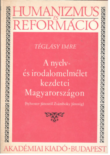 A nyelv- s irodalomelmlet kezdetei Magyarorszgon