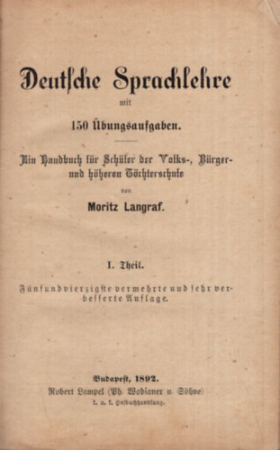 Deutsche Sprachlehre mit 150 bungsaufgaben