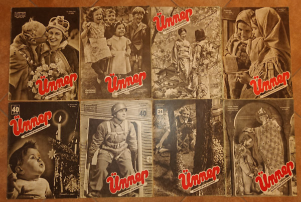 F�szerkeszt�: Gr�f Bethlen Margit - 8 sz�m az �nnep c�m� foly�irat 1939-es (Vi.) �vfolyam�b�l: 12. sz�m, 13. sz�m, 14. sz�m, 15. sz�m, 16. sz�m, 18. sz�m, 21. sz�m, 24. sz�m