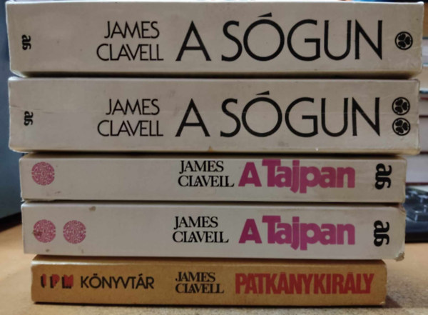 5 db James Clavell: A Sgun i-II. + A Tajpan I-II. + Patknykirly