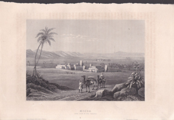 Misda (Eine Oase in der Sahara) (Misda, Egy ozis a Szaharban, Afrika) (16x23,5 cm mret eredeti aclmetszet, 1856-bl)