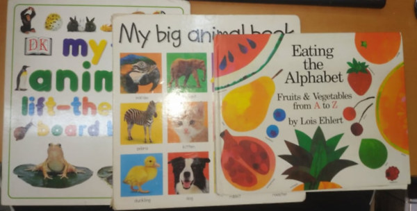 Ehlert, Lois Linda Esposito - My First animal lift-the-flap board book + My Big Animal Book + Eating the Alphabet: Fruits & Vegetables from A to Z (3 ktet)