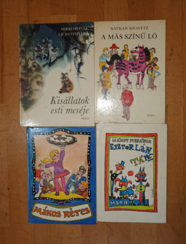 4 kedves gyerekk�nyv: M�kos r�tes, Eszterl�nc, Esztert�nc, Kis �llatok esti mes�je, A m�s sz�n� l�