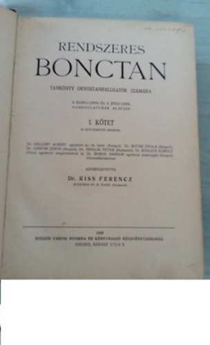 Rendszeres Bonctan 1-2 k�tet