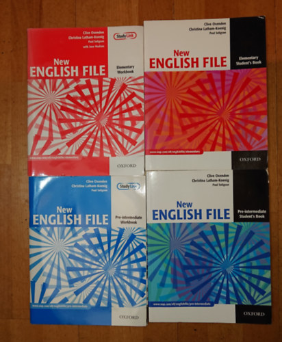4 angol nyelvk�nyv aj�nd�k oktat� CD-ROM-mal: New English File Elementary Workobook + Student's Book, New Intermediate English File  Workobook + Student's Book + New English File Elementary MultiROM