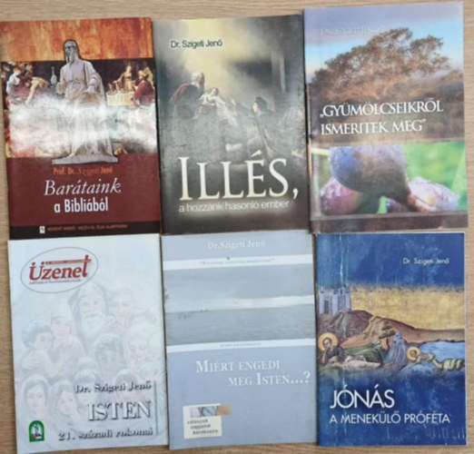 6 db Sziget Jen fzet: Bartaink a Biblibl - Ills, a hozznk hasonl ember - Gymlcseikrl ismeritek meg - Mirt engedi meg Isten...? - Isten 21. szzadi rokonai - Jns a menekl prfta