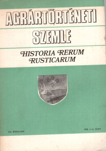 Agrrtrtneti Szemle XX. vf. 1978. 1-2. szm