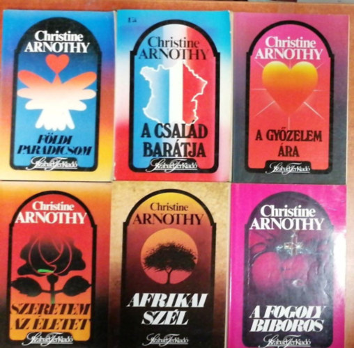 6 db Christine Arnothy knyv: Afrikai szl; Szeretem az letet; A fogoly bboros; Fldi paradicsom; A gyzelem ra..