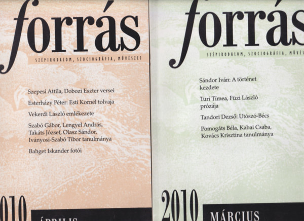 Buda Ferenc  Fzi Lszl szerk. (szerk.) - Forrs 2010. vf. mrcius, prilis  ( 2 db )
