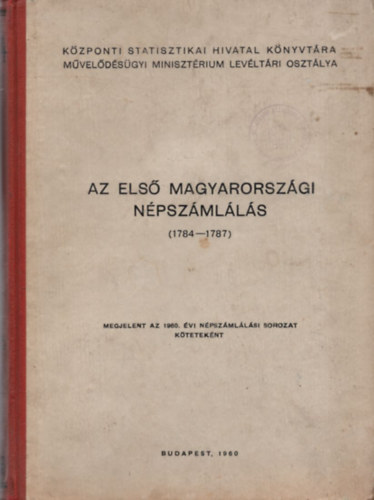 Az els magyarorszgi npszmlls (1784-1787)