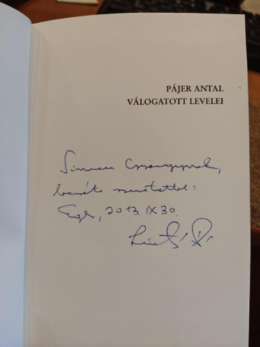 Pjer Antal vlogatott levelei