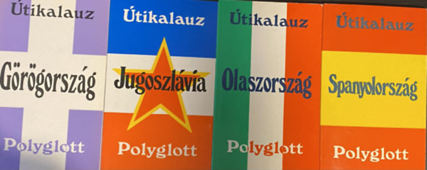 4 db Útikalauz könyv: Görögország + Jugoszlávia + Olaszország + Spanyolország