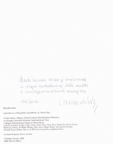 A magyar sz�n�szet nagy k�pesk�nyve (dedik�lt)