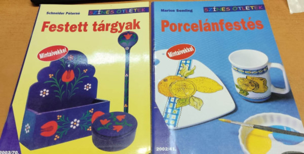 2 db Sznes tletek: Porcelnfests 2002/41. + Festett trgyak 2003/70.