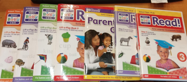 7 db Your Baby Can: Read 2-5 (II-V.) + Parents' Guide (kis fzet) + 2 DVD (Read! 3, 5)