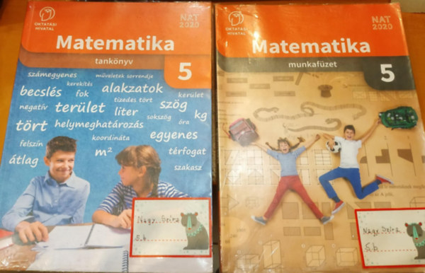 2 db Matematika: 5 tanknyv (OH-MAT05TB) + 5 munkafzet (OH-MAT05MB)(Oktatsi Hivatal - NAT2020)