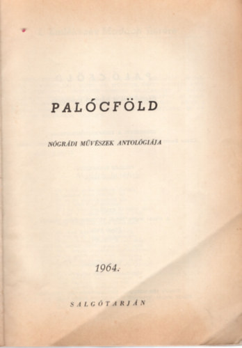 Pal�cf�ld- N�gr�di m�v�szek antol�gi�ja