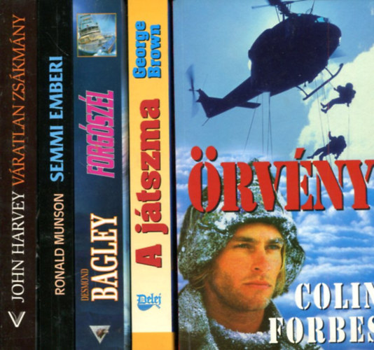 5 db krimi-kaland reg�ny: V�ratlan zs�km�ny - Semmi emberi - Forg�sz�l - A j�tszma - �rv�ny