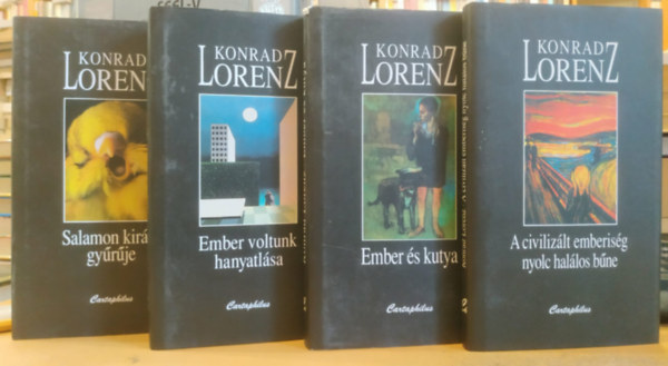 4 db Konrad Lorenz: A civiliz�lt emberis�g nyolc hal�los b�ne + Ember �s kutya + Ember voltunk hanyatl�sa + Salamon kir�ly gy�r�je