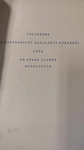 Jegyzetek a hadsebszet ltalnos rszbl