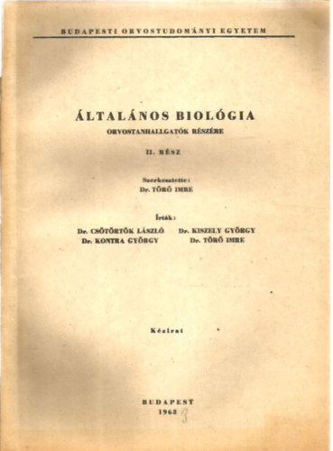 ltalnos biolgia (orvostanhallgatk rszre)