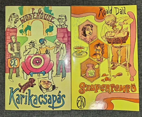 Roald Dahl P. G. Wodehouse - 2 db. Vidám könyv: Karikacsapás + Szuperpempő - Meghökkentő mesék