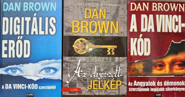 3 db. Dan Brown regny: Digitlis erd + Az elveszett jelkp + A Da Vinci-kd