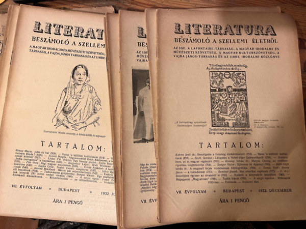 11 db Literatura. Besz�mol� a szellemi �letr�l 1932.