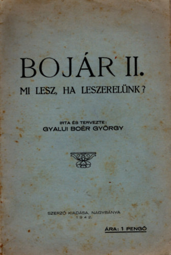 Gyalui Bor Gyrgy - Bojr II. - Mi lesz, ha leszerelnk?