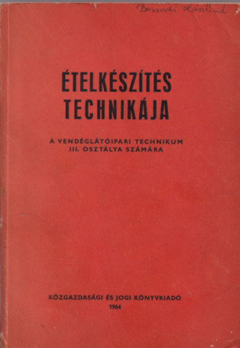 telkszts technikja - A vendgltipari Technikum III. oszt. szm.